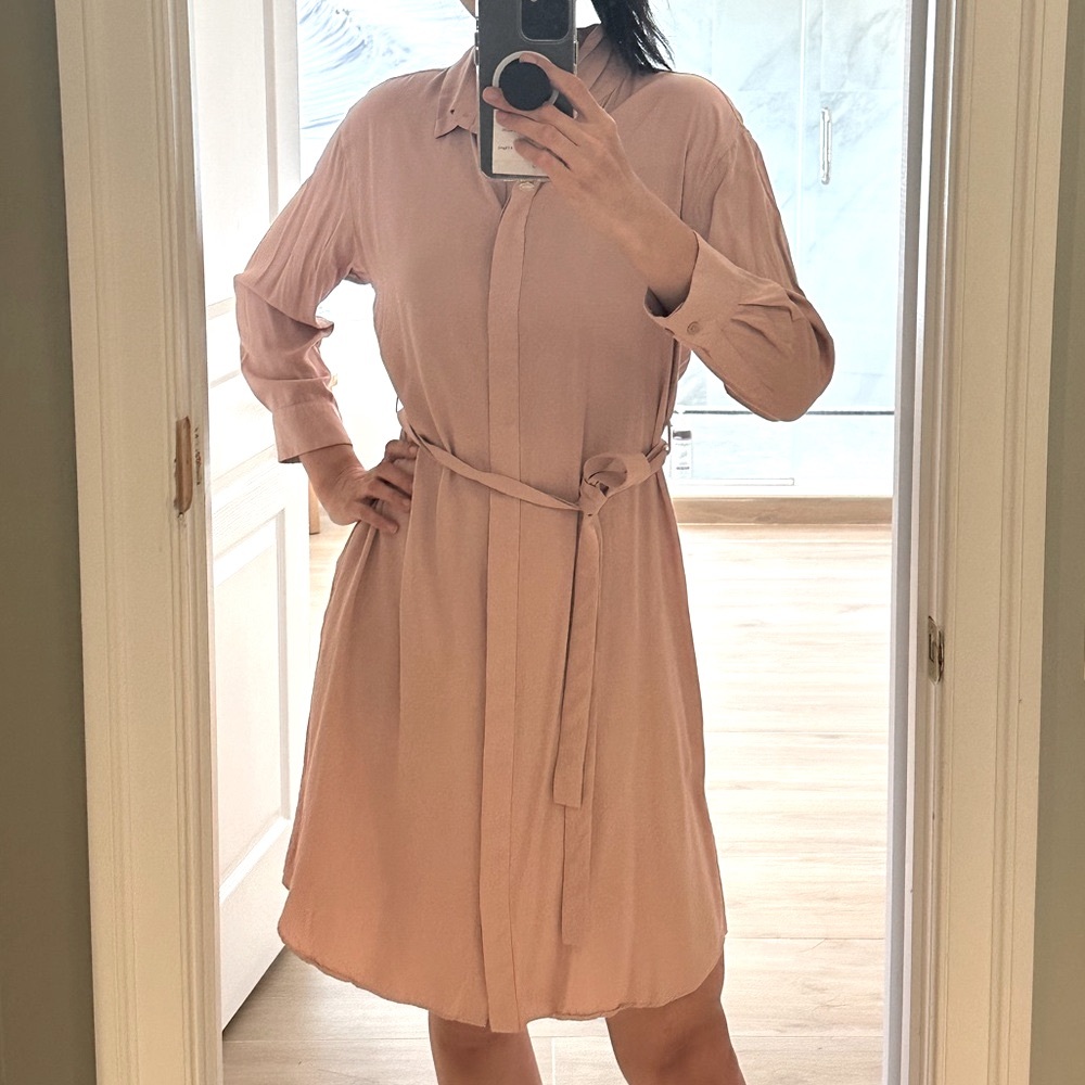 Uniqlo Soft Pink Long Sleeve Dress